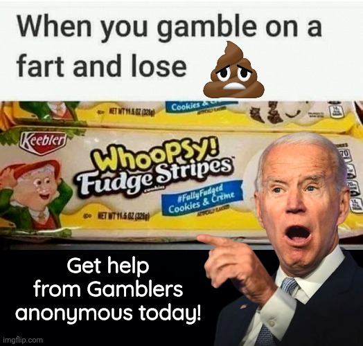 Joe Biden PSA  on Gamblers Anonymous | Get help from Gamblers anonymous today! | image tagged in black background,joe biden,gambling | made w/ Imgflip meme maker