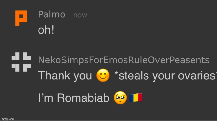 Neko stole Palmo’s ovaries | image tagged in neko stole palmo s ovaries | made w/ Imgflip meme maker