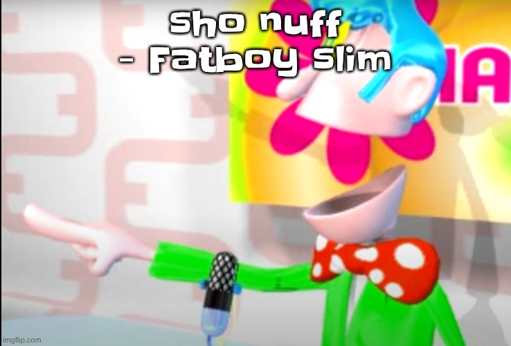 BITCH!!!!!! | sho nuff - Fatboy slim | image tagged in bitch | made w/ Imgflip meme maker