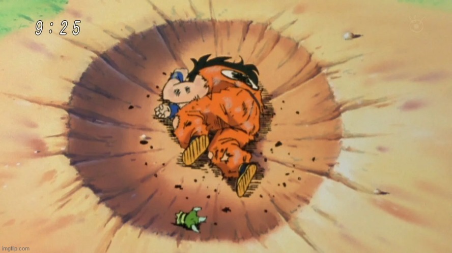 Goku Crater | image tagged in goku crater | made w/ Imgflip meme maker