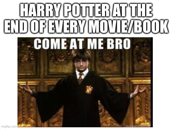 If you don’t believe me read the books or watch the movies | HARRY POTTER AT THE END OF EVERY MOVIE/BOOK | made w/ Imgflip meme maker
