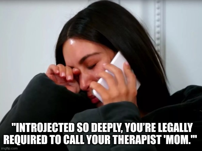 Kleins Theory and Kris Jenner’s Internal Objects Starter Pack | "INTROJECTED SO DEEPLY, YOU’RE LEGALLY REQUIRED TO CALL YOUR THERAPIST 'MOM.'" | image tagged in memes | made w/ Imgflip meme maker