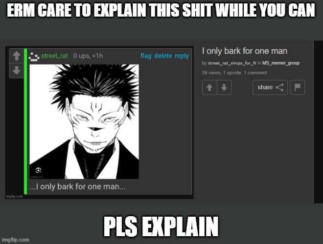 ERM CARE TO EXPLAIN THIS SHIT WHILE YOU CAN PLS EXPLAIN | made w/ Imgflip meme maker