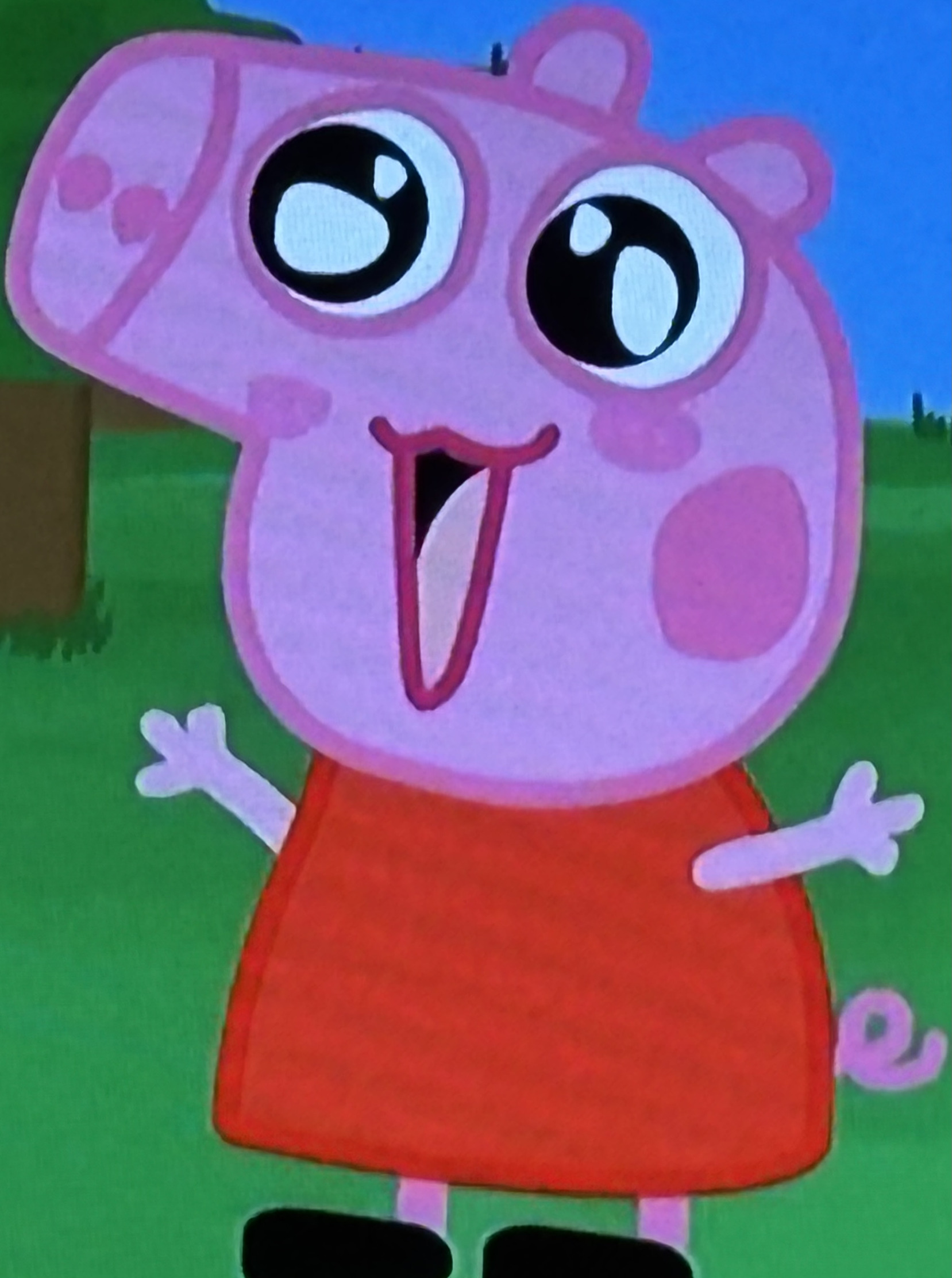 Goofy pig Blank Meme Template