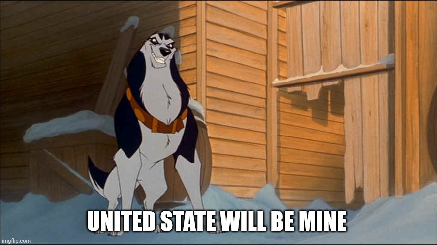 Rule Of United States of America | UNITED STATE WILL BE MINE | image tagged in steele,balto,jim cummings,united states of america | made w/ Imgflip meme maker