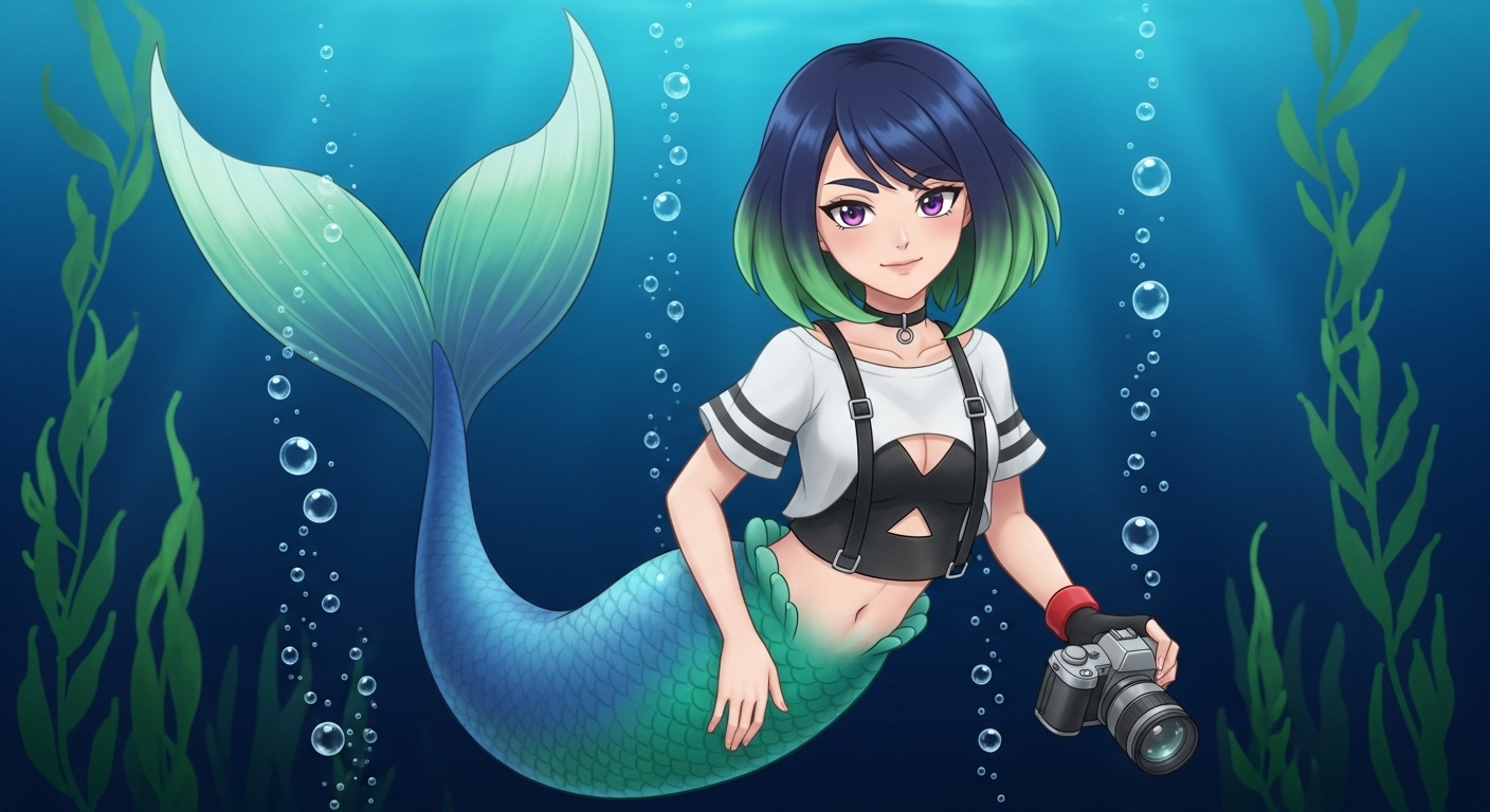 mermaid perrin Blank Meme Template
