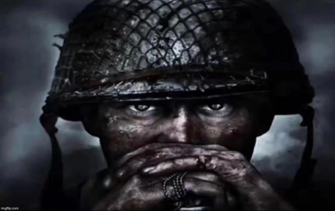 Thousand Yard Stare secondary image Blank Meme Template