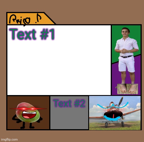 . | Text #1; Text #2 | image tagged in reijo p | made w/ Imgflip meme maker