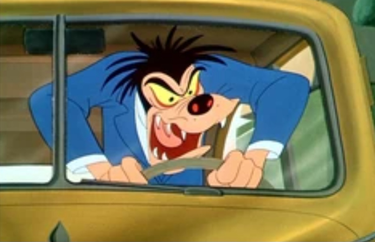 Goofy Mr Wheeler road rage Blank Meme Template