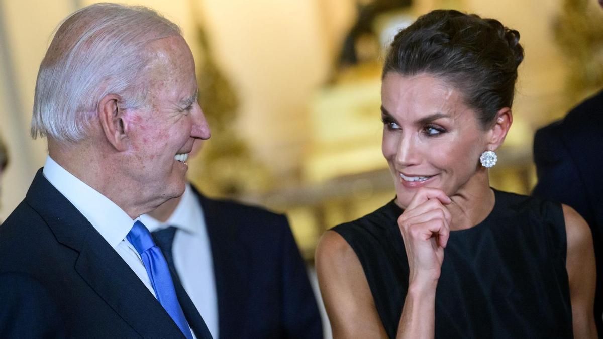 Joe Biden and Letizia Ortiz Blank Meme Template