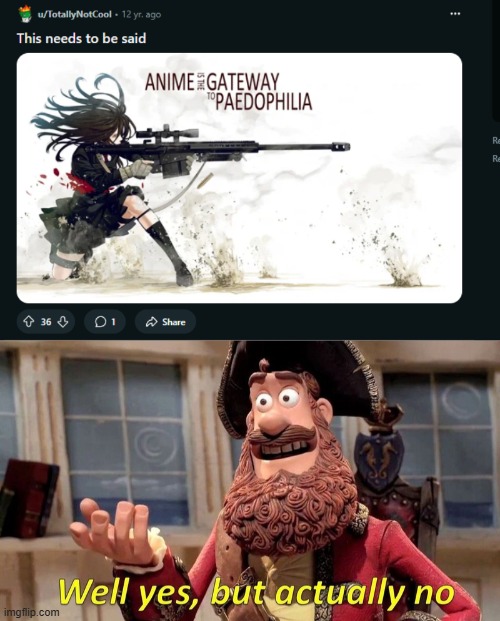 image tagged in well yes but actually no,anime,pedophilia | made w/ Imgflip meme maker
