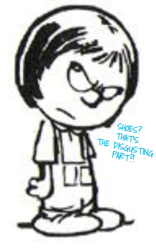 Humph | SHOES? THAT'S THE DISGUSTING PART?! | image tagged in humph | made w/ Imgflip meme maker