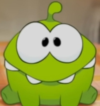 Om nom smiles Blank Meme Template