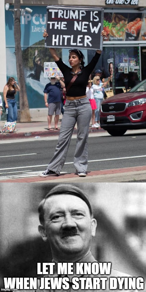 Think Before You Sign | LET ME KNOW WHEN JEWS START DYING | image tagged in adolf hitler | made w/ Imgflip meme maker