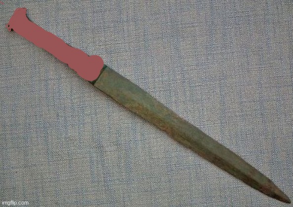 Used by a soilder who served a monarch | image tagged in bronze sword,idk | made w/ Imgflip meme maker