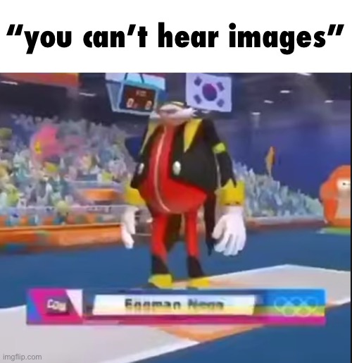 well I hear it | “you can’t hear images” | image tagged in eggman nega,he said the n wodr | made w/ Imgflip meme maker