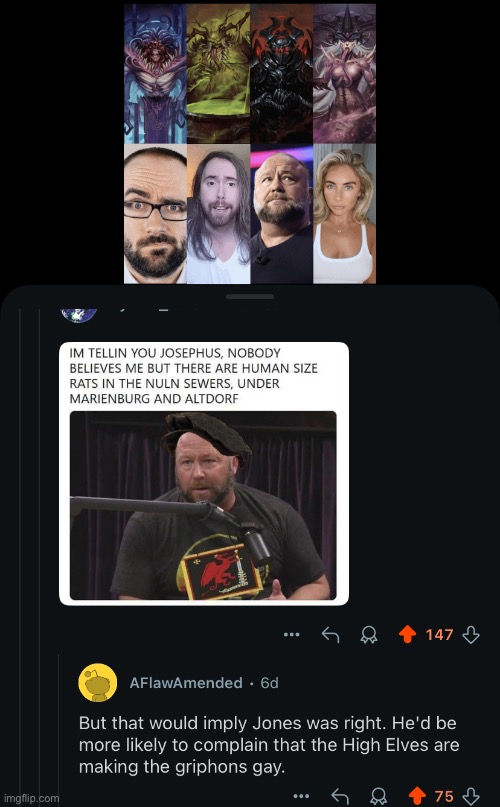 Alex Jones is not Khorne’s champion bro | made w/ Imgflip meme maker