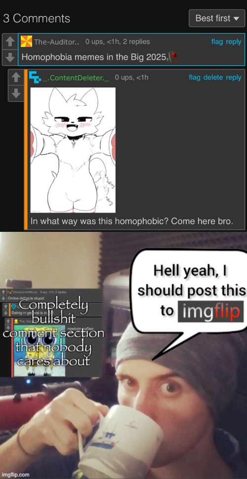 Shitpost | image tagged in completely bullshit comment section that nobody cares about | made w/ Imgflip meme maker