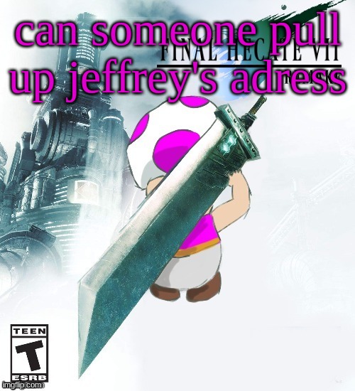 Final Hecate VII (thank you disco) | can someone pull up jeffrey's adress | image tagged in final hecate vii thank you disco | made w/ Imgflip meme maker