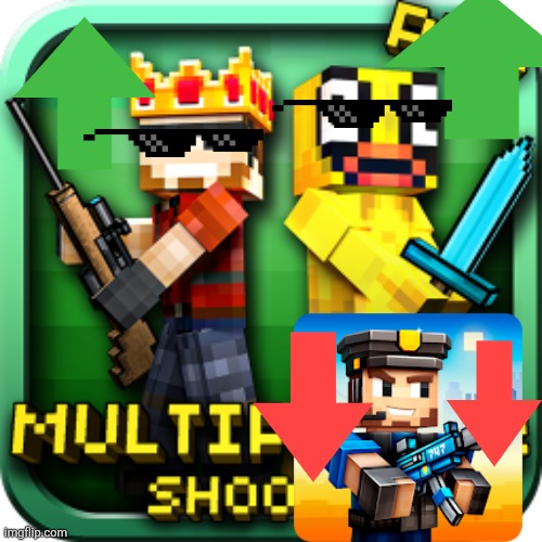 image tagged in pixel gun 3d older versions vs newer versions | made w/ Imgflip meme maker