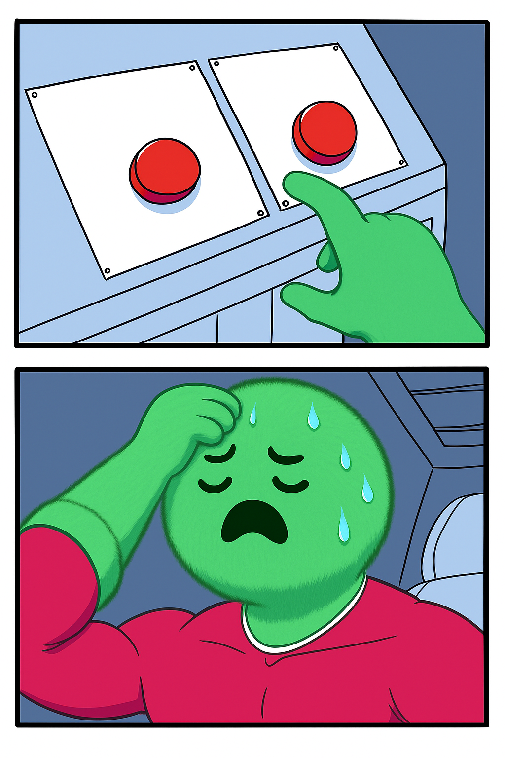two buttons ozzy Blank Meme Template