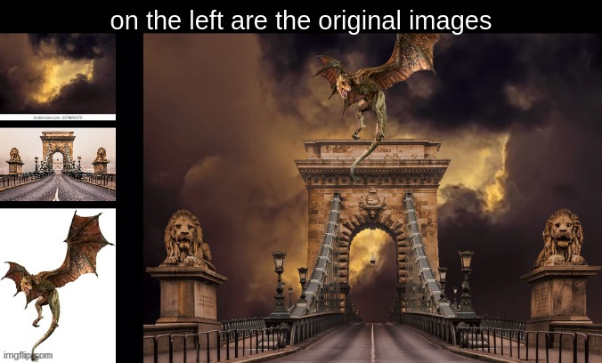 on the left are the original images | made w/ Imgflip meme maker