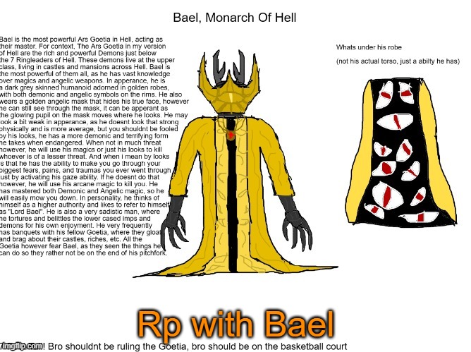 rp with the hell sorcerer | Rp with Bael | made w/ Imgflip meme maker