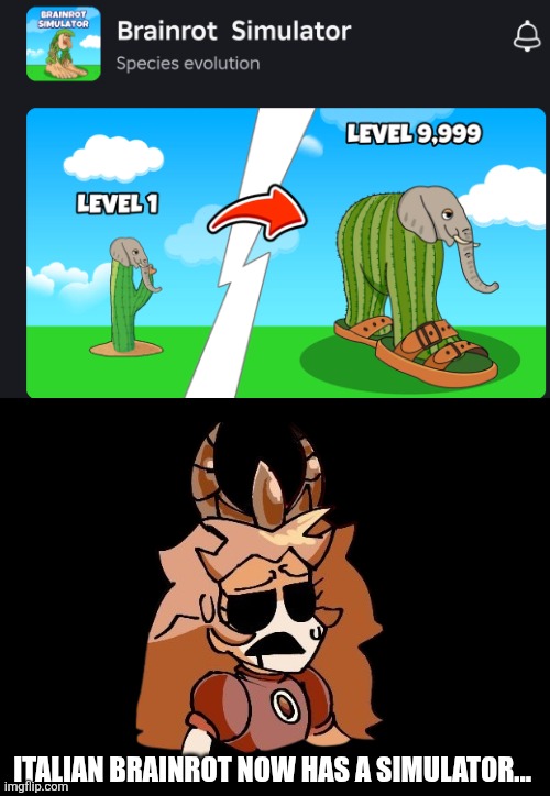 Yep, Roblox is doomed | ITALIAN BRAINROT NOW HAS A SIMULATOR... | image tagged in roblox | made w/ Imgflip meme maker