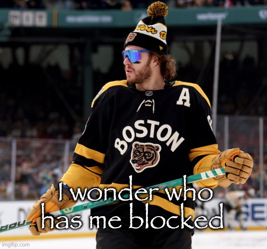 That and I wonder how many people I’ve blocked | I wonder who has me blocked | image tagged in pasta | made w/ Imgflip meme maker