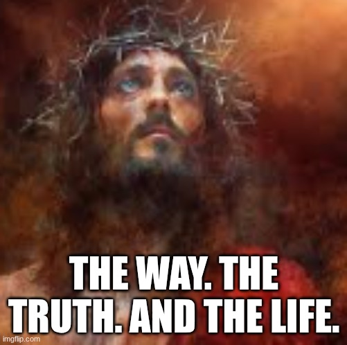 Jesus is my lord and savior | THE WAY. THE TRUTH. AND THE LIFE. | image tagged in jesus,god | made w/ Imgflip meme maker
