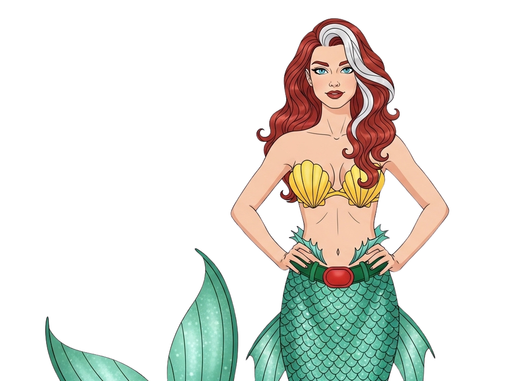 rogue as a mermaid Blank Meme Template