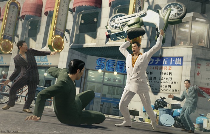 Yakuza Kiryu Bike | image tagged in yakuza kiryu bike | made w/ Imgflip meme maker