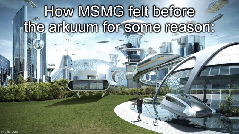 The future world if | How MSMG felt before the arkuum for some reason: | image tagged in the future world if | made w/ Imgflip meme maker