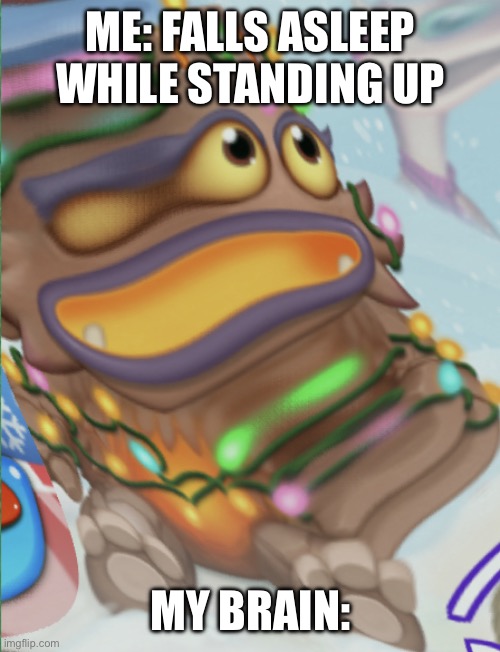 Ded | ME: FALLS ASLEEP WHILE STANDING UP; MY BRAIN: | image tagged in falling down,ouch,crap,stfu,ded | made w/ Imgflip meme maker