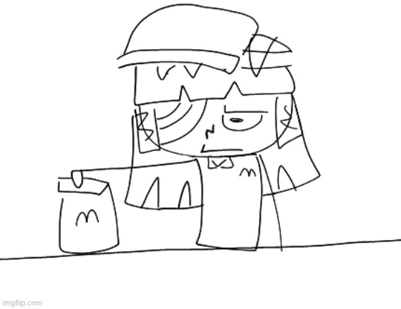 also tygre has a job at mcdonalds despite being a ghost.. somehow. they just let her have the job | made w/ Imgflip meme maker