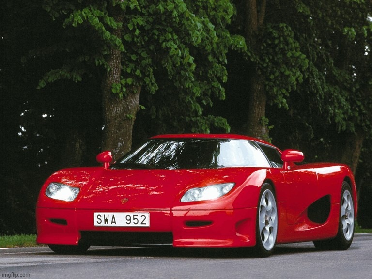 Koenigsegg CC8S The First Ever Production Car | image tagged in koenigsegg cc8s,koenigsegg,cars,history | made w/ Imgflip meme maker