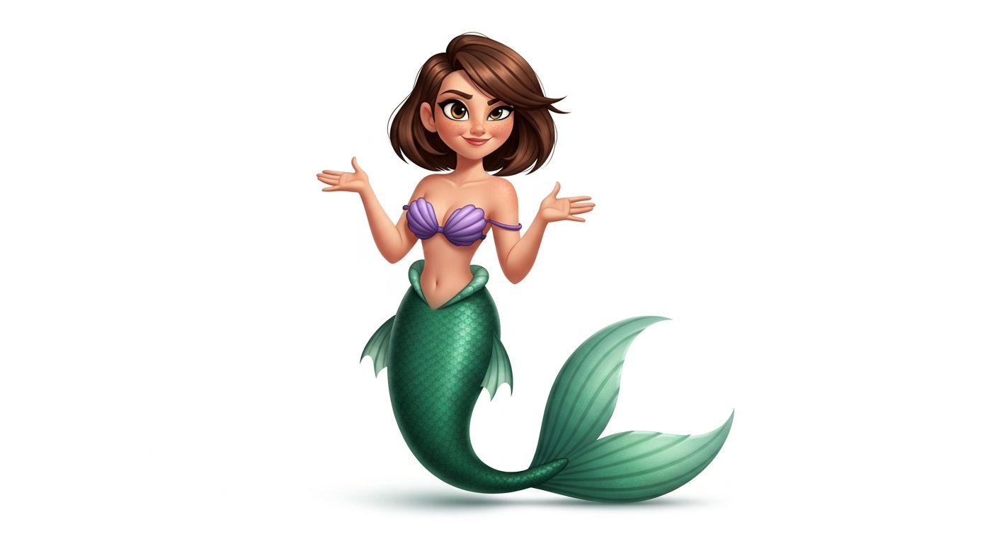 pixar mermaid Blank Meme Template