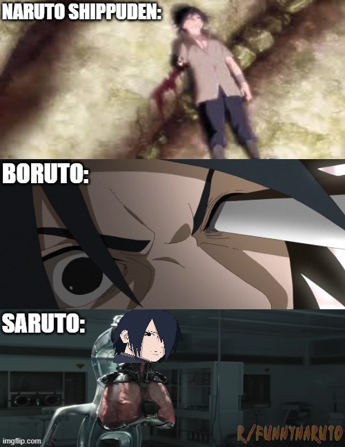 Robo Sasuke | image tagged in naruto,naruto shippuden,boruto,sasuke,robocop | made w/ Imgflip meme maker