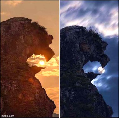 The Lion Rock  Shishiiwa  Japan | image tagged in rocks,pareidolia | made w/ Imgflip meme maker