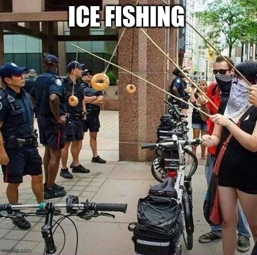 ICE Fishing | ICE FISHING | image tagged in police | made w/ Imgflip meme maker