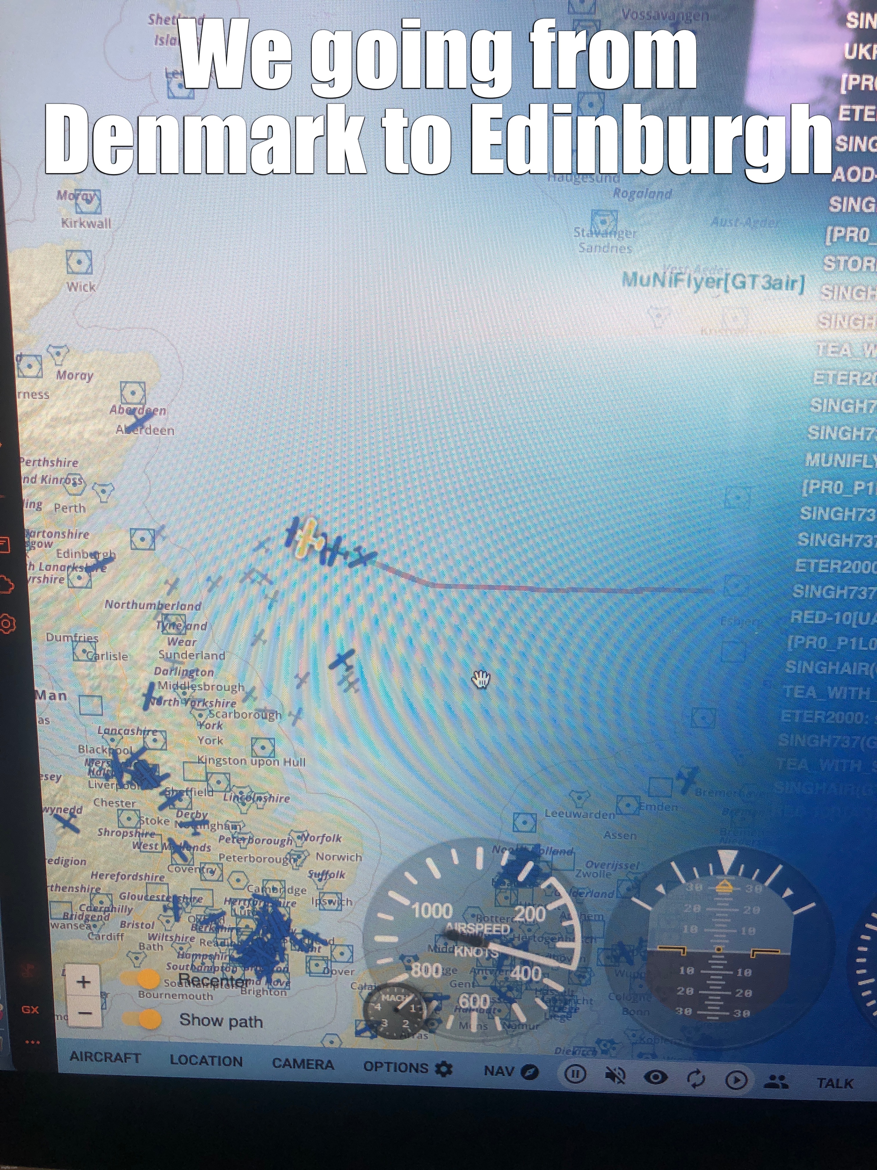We going from Denmark to Edinburgh | made w/ Imgflip meme maker