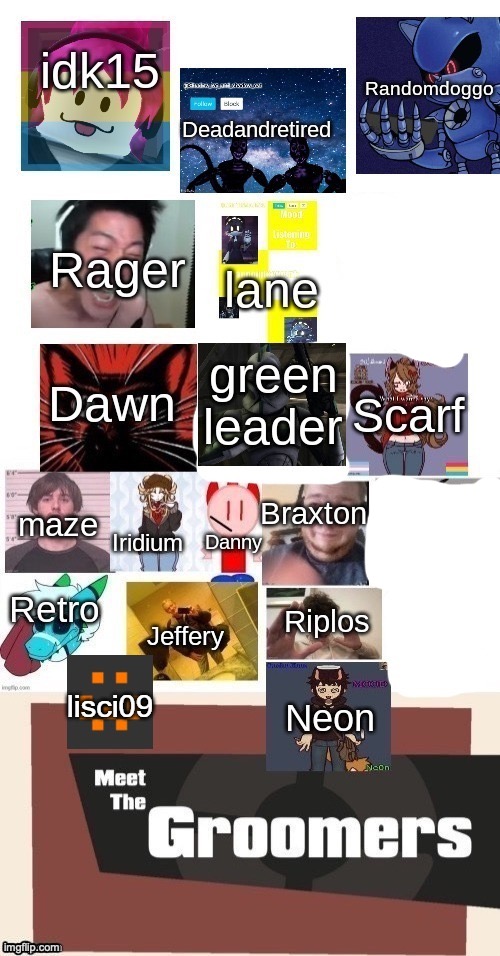 meet the groomers updated June 2025 | image tagged in meet the groomers updated,june 2025 | made w/ Imgflip meme maker