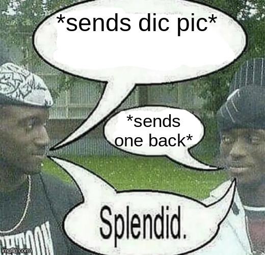 e | *sends dic pic*; *sends one back* | image tagged in we sell crack splendid | made w/ Imgflip meme maker