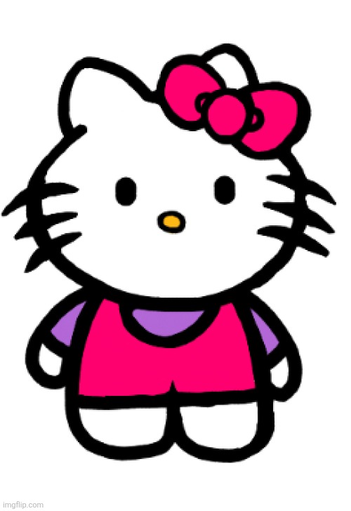 Homegirls on fire ? ! Hello Kitty drawing on Kleki on the smartphone, no stylus | image tagged in drawing,art,hello kitty,cartoon,sanrio,cute | made w/ Imgflip meme maker