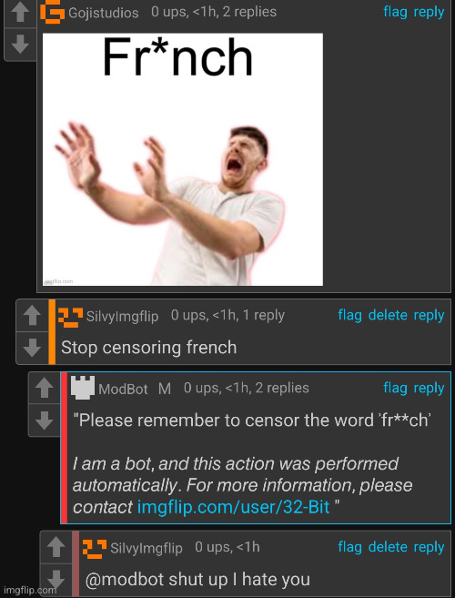 guys stop censoring french or France or Job | made w/ Imgflip meme maker