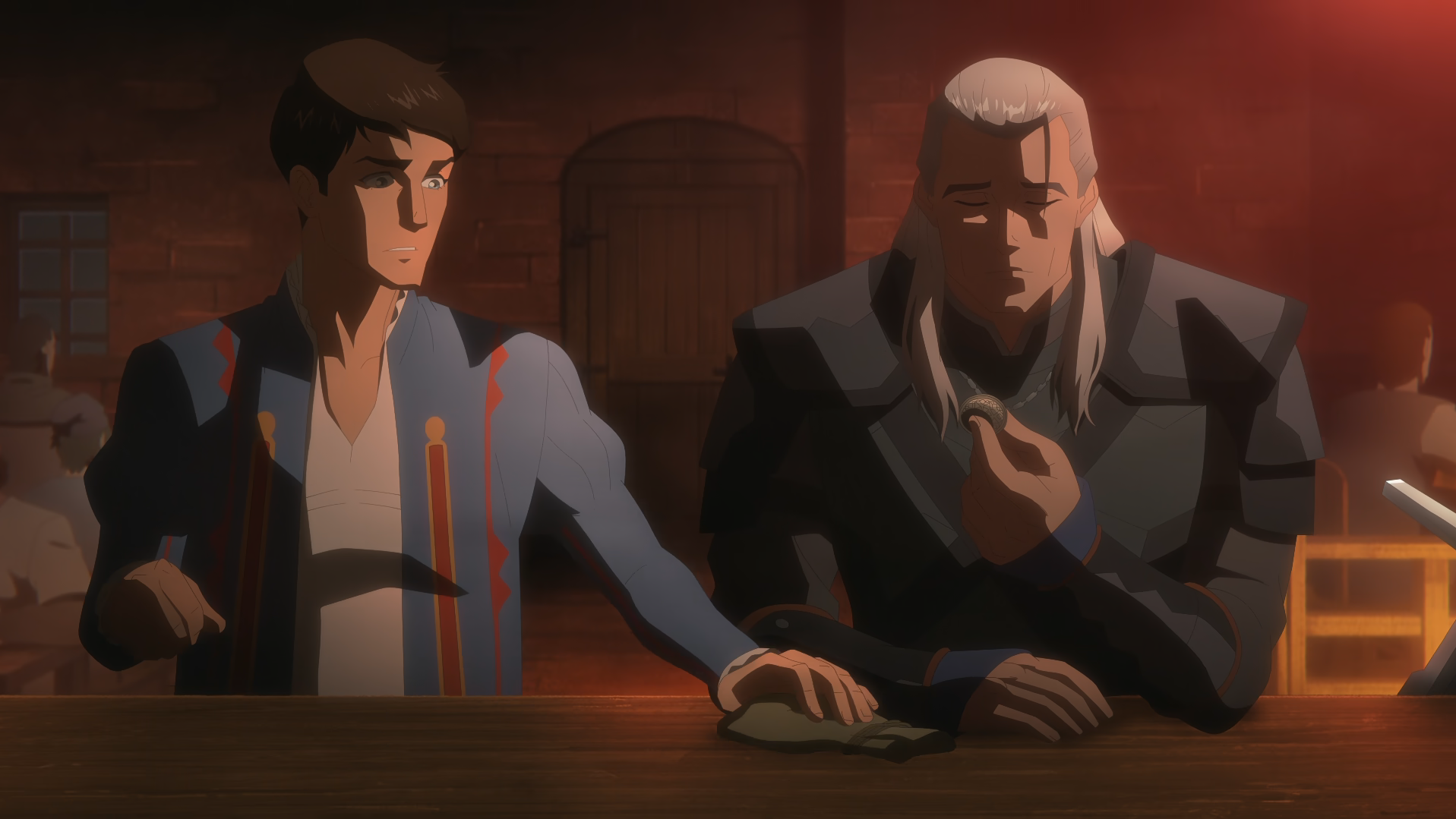 Geralt and Jaskier no money Blank Meme Template