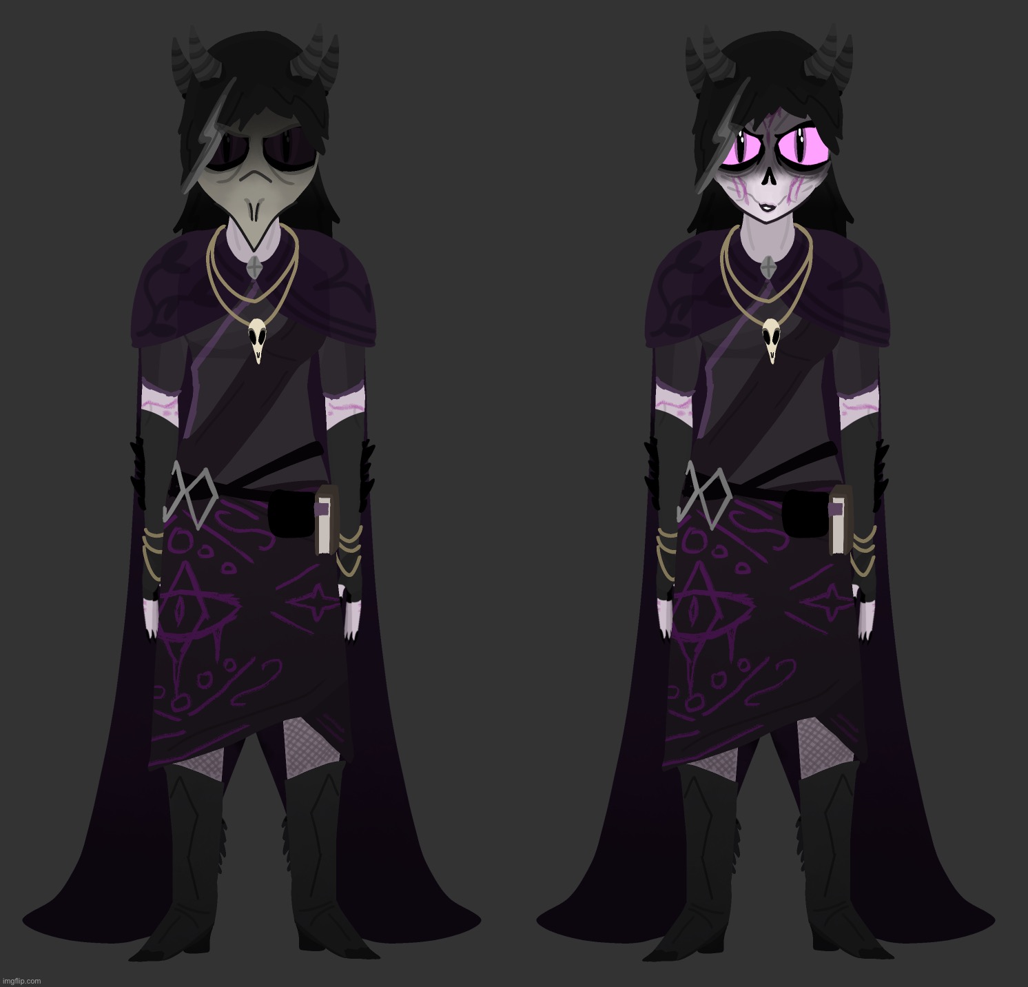 changed kyo’s design to fit more with my current artstyle since everybody but me loved it | image tagged in kyouki kamiya masked version,kyouki kamiya no mask | made w/ Imgflip meme maker