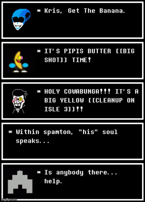 BSHOT BANANA ARRIVES!!! | image tagged in ocs,banana,queen,spamton,deltarune | made w/ Imgflip meme maker