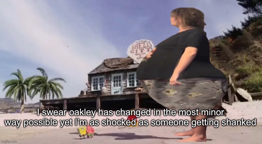 david hasselhoff got fat god damn | I swear oakley has changed in the most minor way possible yet I’m as shocked as someone getting shanked | image tagged in david hasselhoff got fat god damn | made w/ Imgflip meme maker