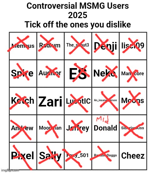 Controversial MSMG Users 2025 | image tagged in controversial msmg users 2025 | made w/ Imgflip meme maker